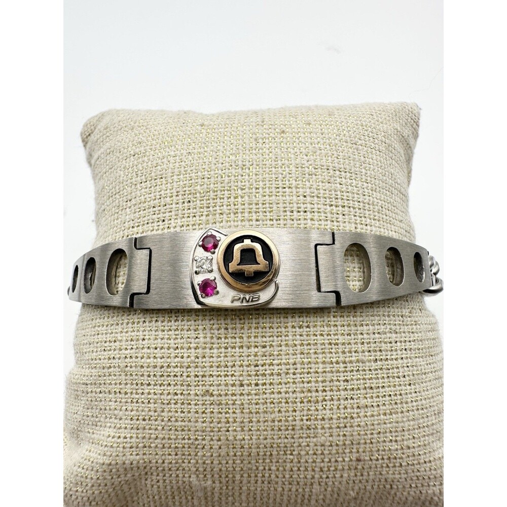 vintage Pacific Northwest Bell Genuine Ruby Diamond Bracelet 7.25”
